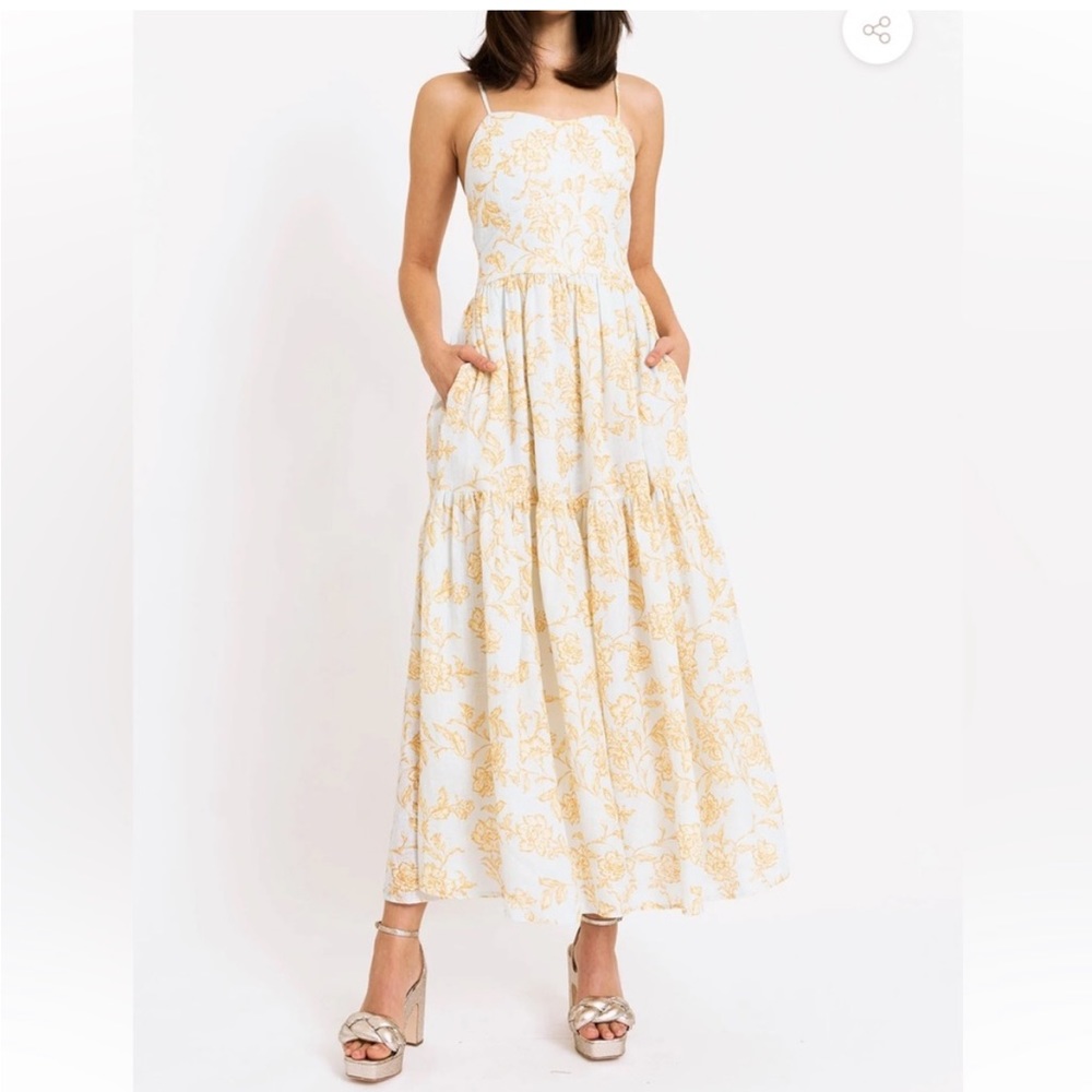 Floral midi dress M
